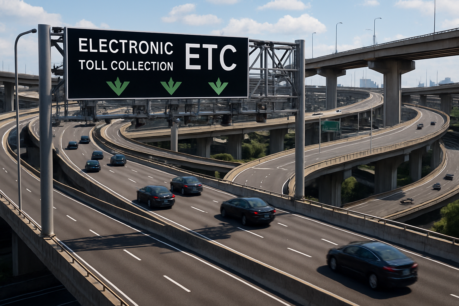 Advanced road infrastructure with electronic toll collection