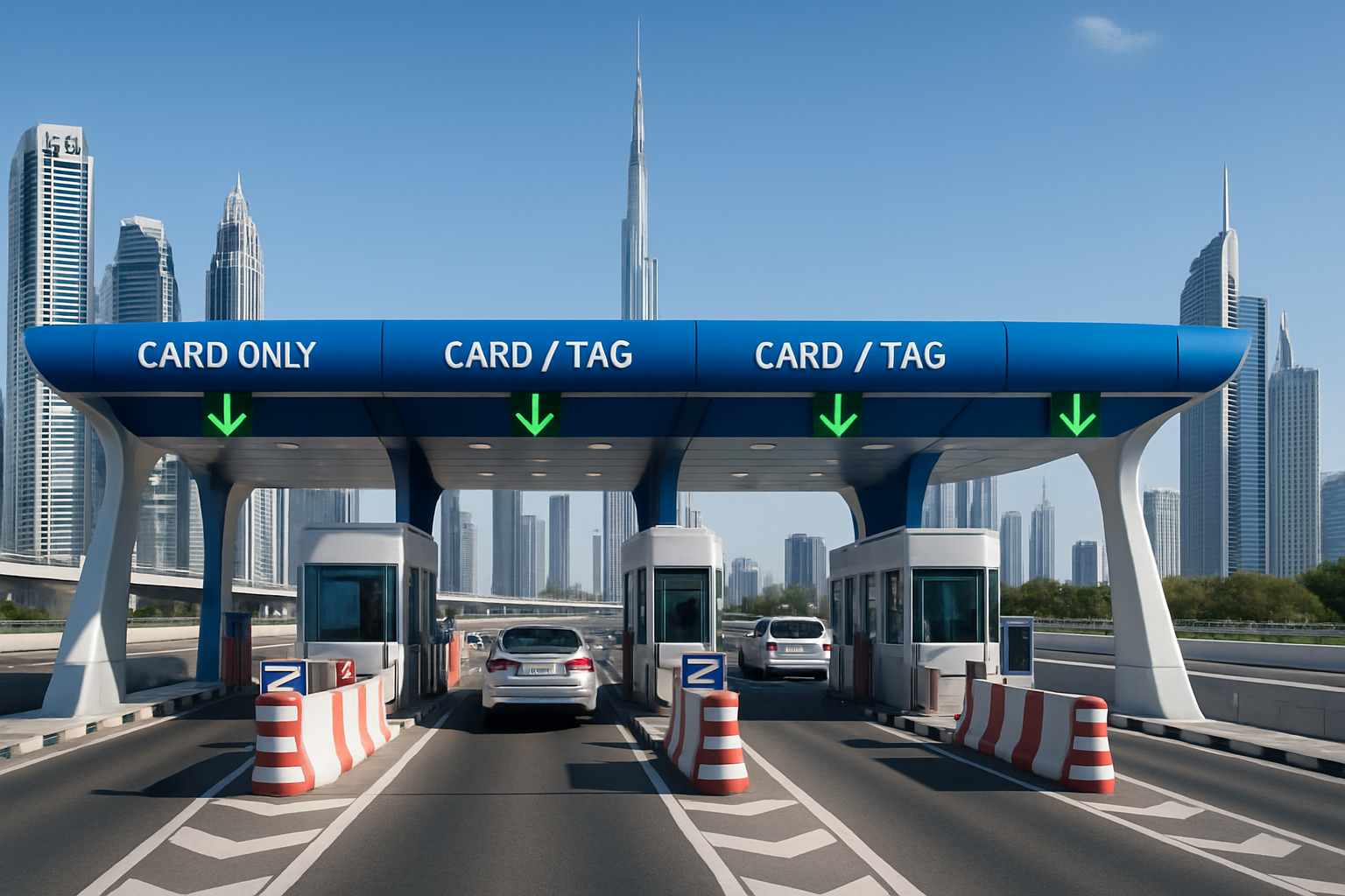 State-of-the-art toll booth in Dubai